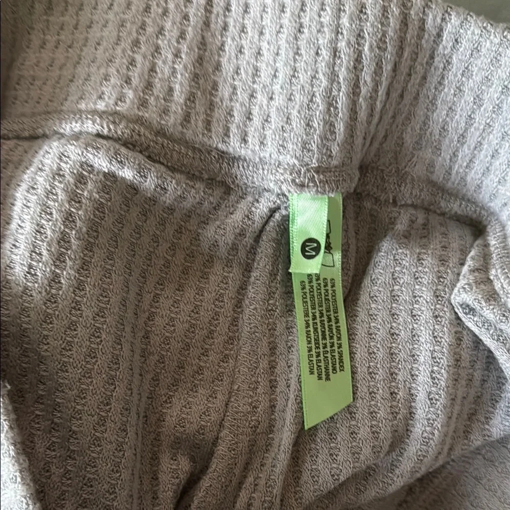 Honeydew Cozy Waffle Knit Lounge Pants in Light Gray - Picture 2 of 5